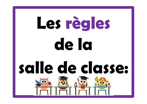 French classroom rules teaching resources
