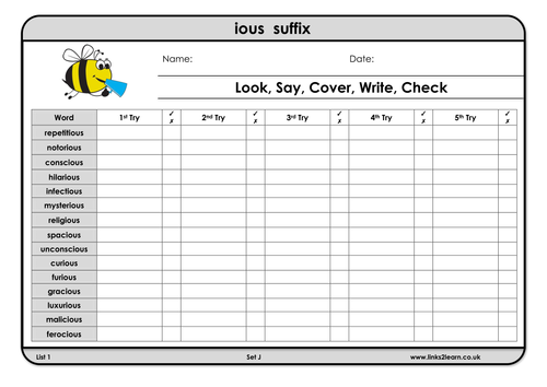 Spelling Bee Worksheets for Grade 3<br/>