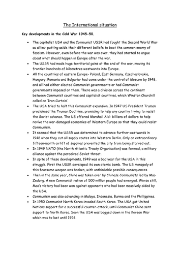 Introduction to USA 1945-75 OCR