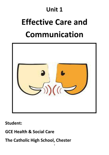 HSC01 Effective Care and Communication AQA AS