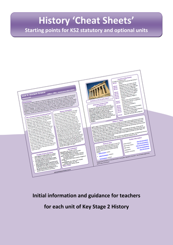 KS2 History 'cheat sheets'