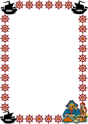 Talk Like A Pirate Themed Lined Paper and Pageborder