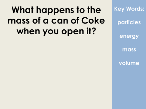How does the mass of a soda can change?