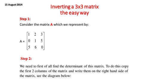 Inverting a 3x3 Matrix