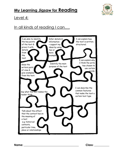 Learning Jigsaw for Reading - (Level 1-5) | Teaching Resources