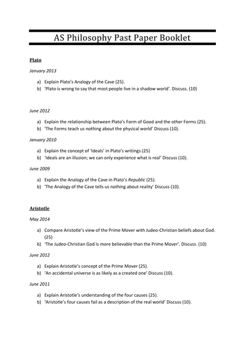 Religious studies a level past papers