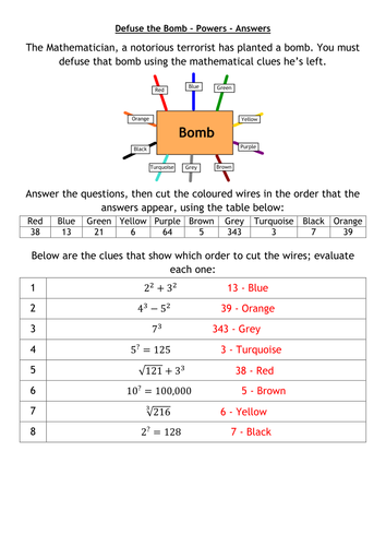 Defuse The Bomb - Powers