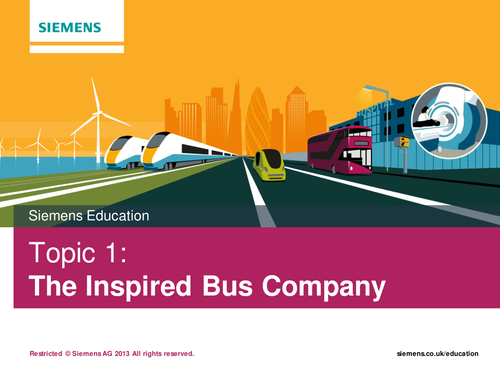 Transport to the future KS4 activity Siemens Education
