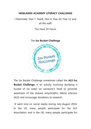 ICE BUCKET CHALLENGE ACTIVITY