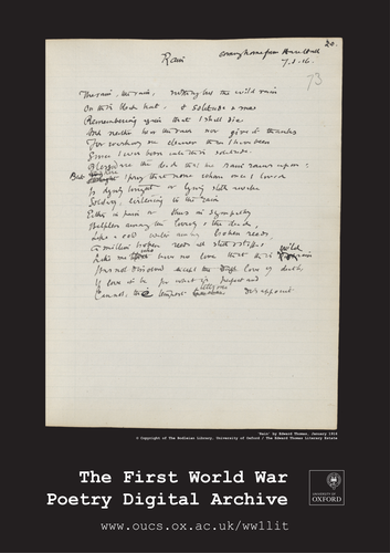 World War One Poetry Classroom Posters