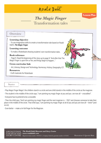 Roald Dahl's 'The Magic Finger' - Lesson Plan