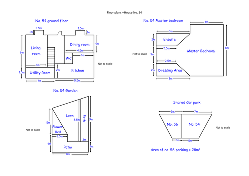 Area of compound/composite shapes in context