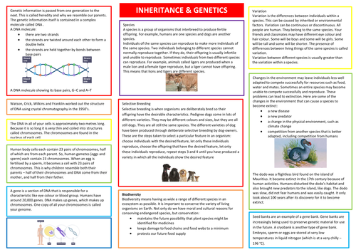 Biology: evolution, inheritance and variation | Tes