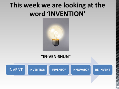 WORD OF THE WEEK - INVENTION | Teaching Resources