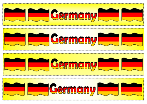 Flag of Germany Themed Cut-out Borders