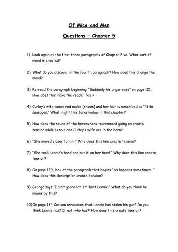 Printables Of Mice And Men Worksheets of mice and men worksheets activities by phines08 teaching resources tes
