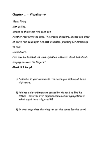 Curric for Ex WW1 Teaching/Planning Pack Ghost Soldier