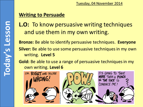 Lesson on Persuasive Writing
