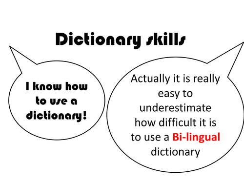 Dictionary skills- school objects with a twist