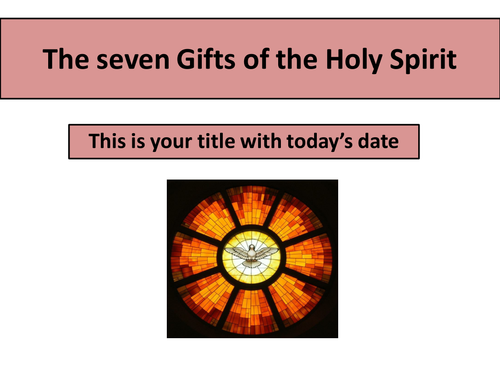Gifts Of The Holy Spirit Teaching Resources