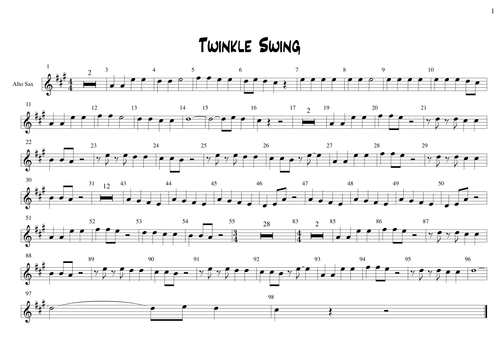 Twinkle Swing - a band arrangement