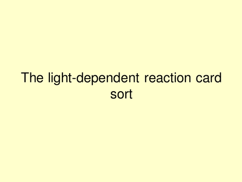 3.3 The light-independent reaction