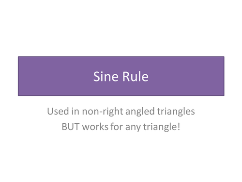 Sine Rule step by step