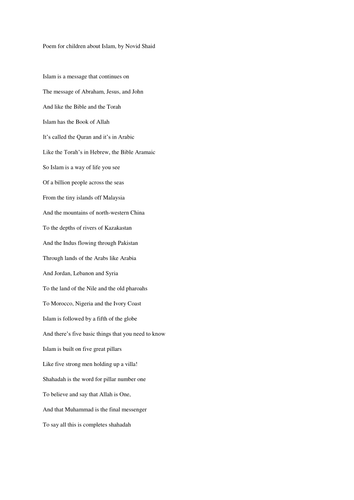 Islam poem