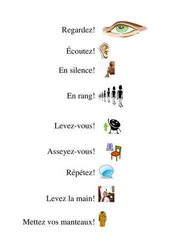 Classroom instructions cheat sheet and worksheet