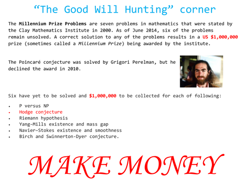 The Millennium Prize Problems - Good Will Hunting