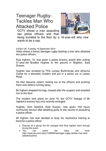 Teenager changes his life ambition