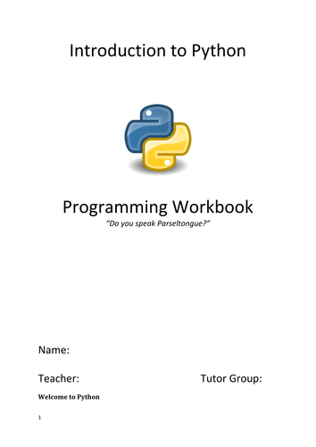 Introductory booklet for Python