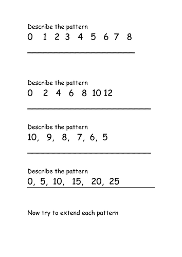 Unit 1 Block B - Weekly plan with number sequence