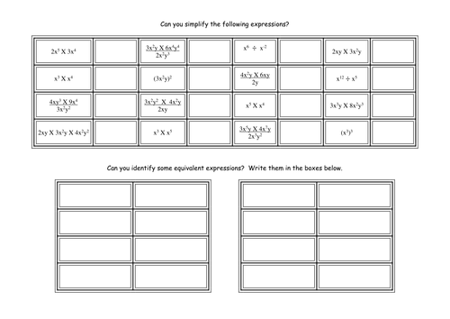 Simplifying Expressions with powers