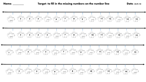 Complete the number line