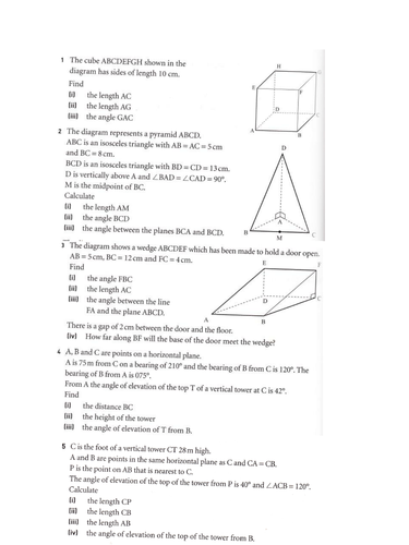 Trigonometry in 3D