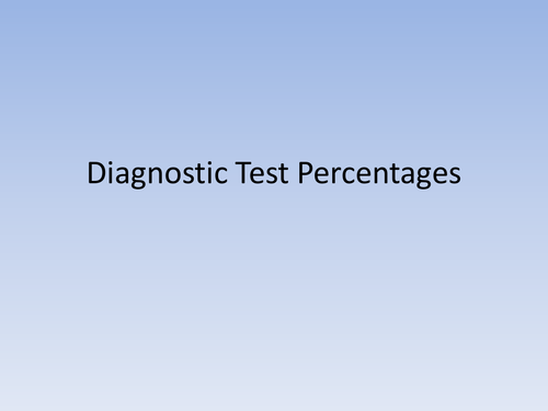 Diagnostic test percentages