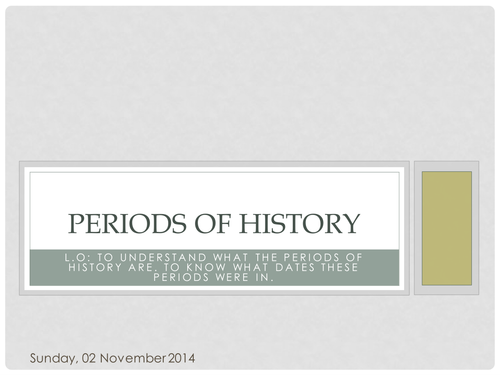 Periods of History
