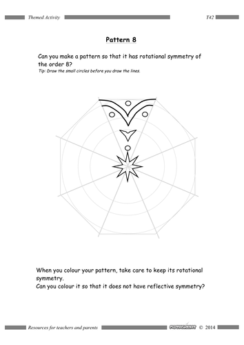 Reflective & rotational symmetry Rangoli inspired