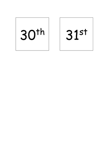 ordinal numbers | Teaching Resources