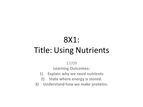Science Works 2 Using Nutrients
