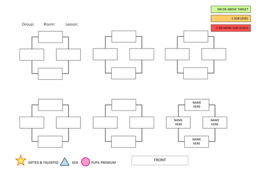 Seating Plan Template Teaching Resources