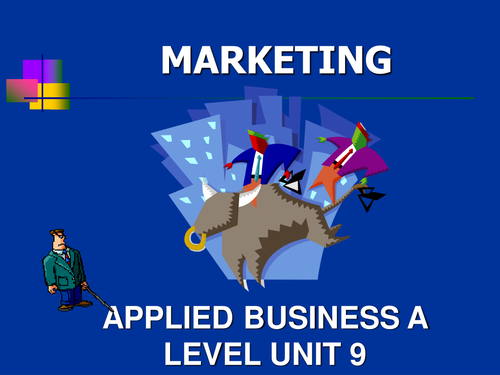 Marketing presentation for Applied A level or BTEC