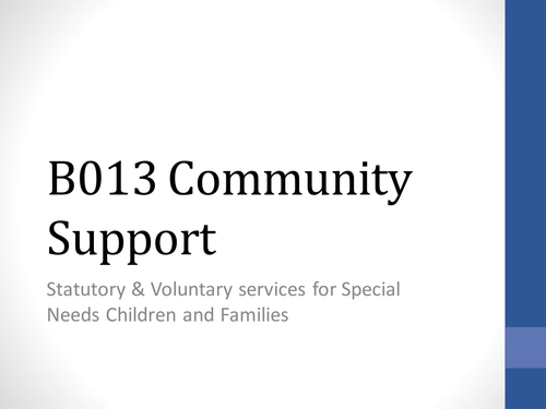 Community Support - SEN services for children