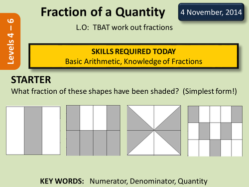 Fraction of an amount