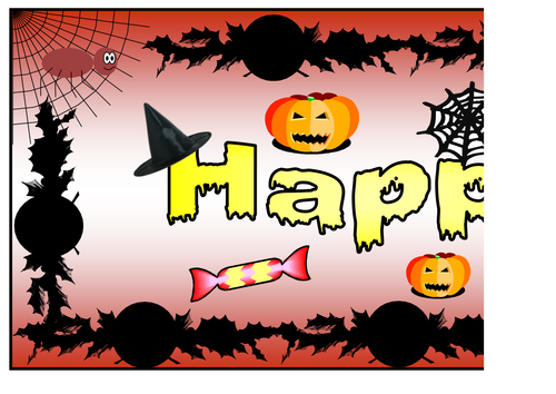 Happy Halloween Themed Banner