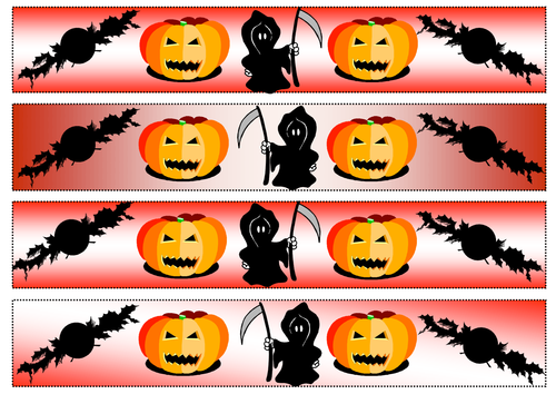 Happy Halloween Themed Cut-out Borders
