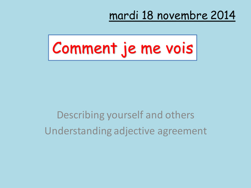 Studio 1 Module 1 Comment je me vois