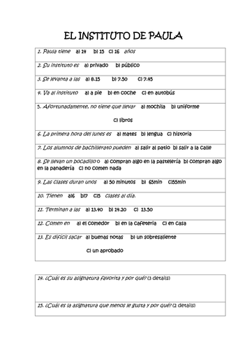 El instituto - School - education and work