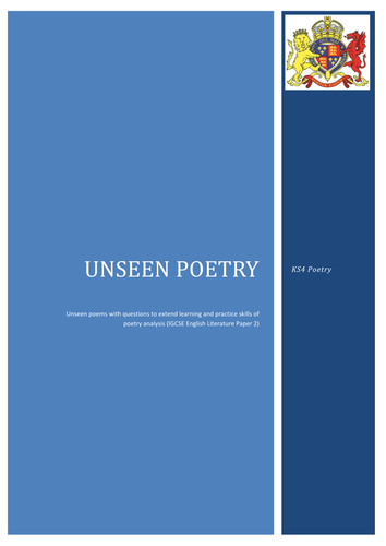 Unseen Poetry Practice Booklet